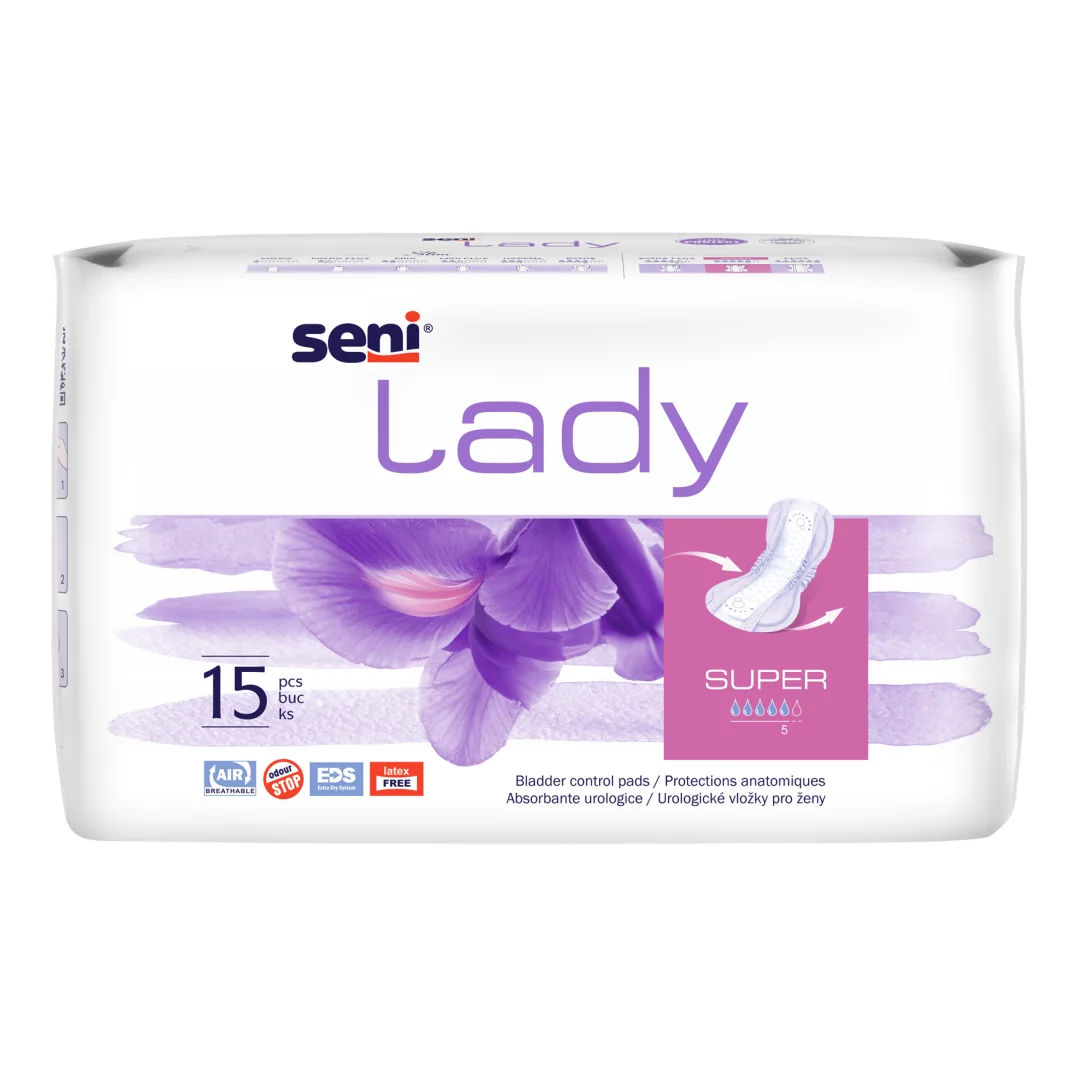 Absorbante Urologice Pentru Incontinență Lady Super, 15 Bucăți, Seni