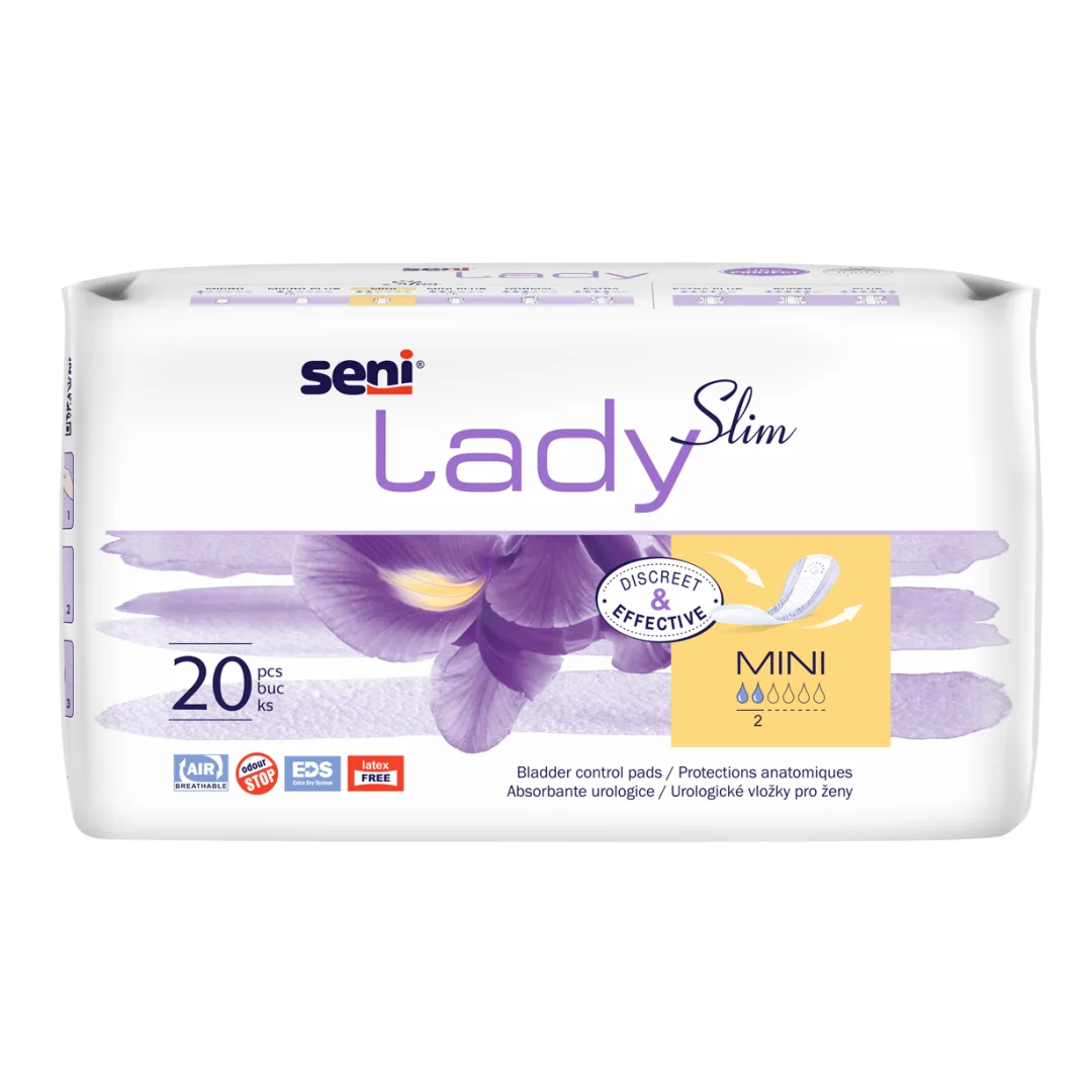Absorbante Urologice Pentru Incontinenta Lady Slim Mini, 20 Bucati, Seni