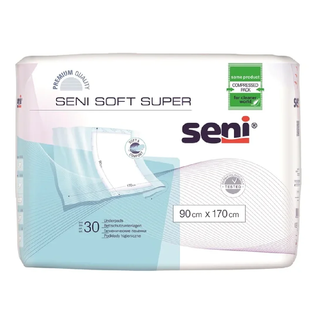 Paturici Absorbante Pentru Pat Soft Super 90*170, 30 Bucati, Seni