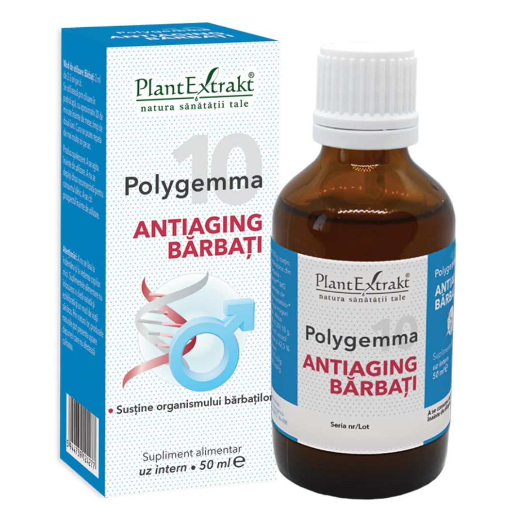 Polygemma 10, Antiaging Barbati, 50 Ml, Plant Extrakt