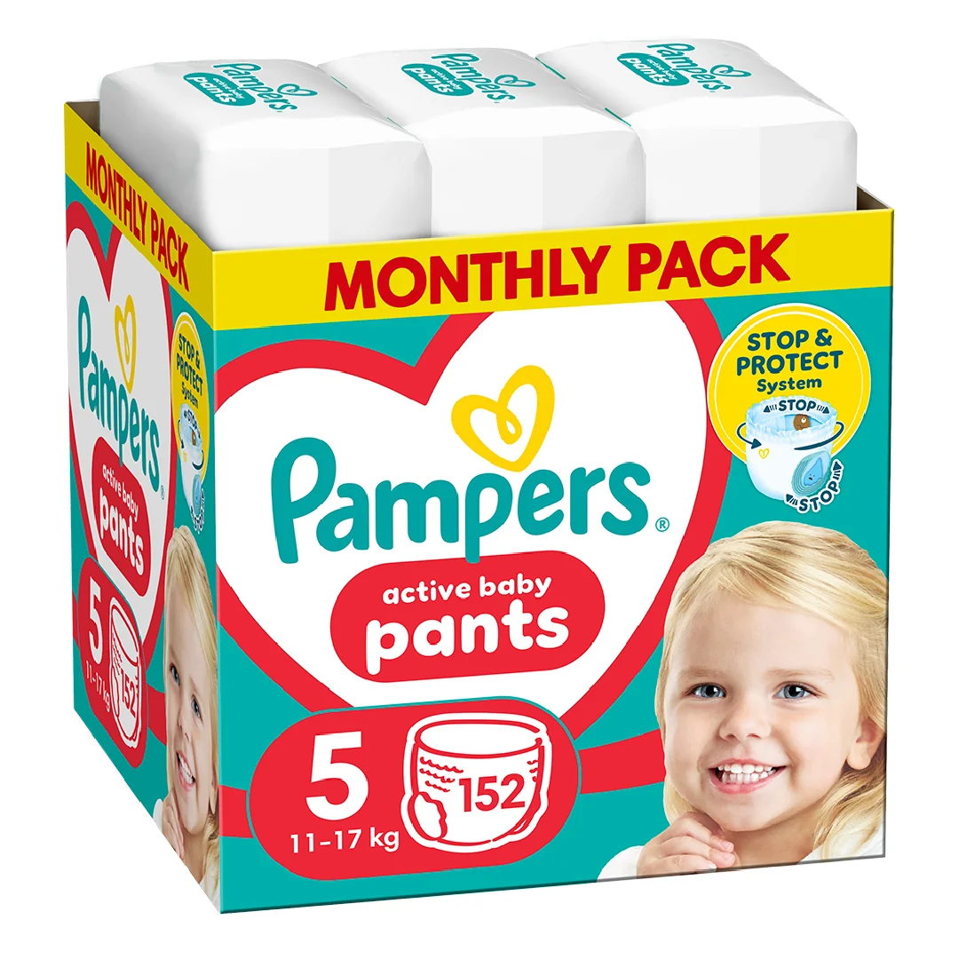 Scutece Chilotel Active Baby Pants Nr. 5, 11-17 Kg, 152 Bucati, Pampers