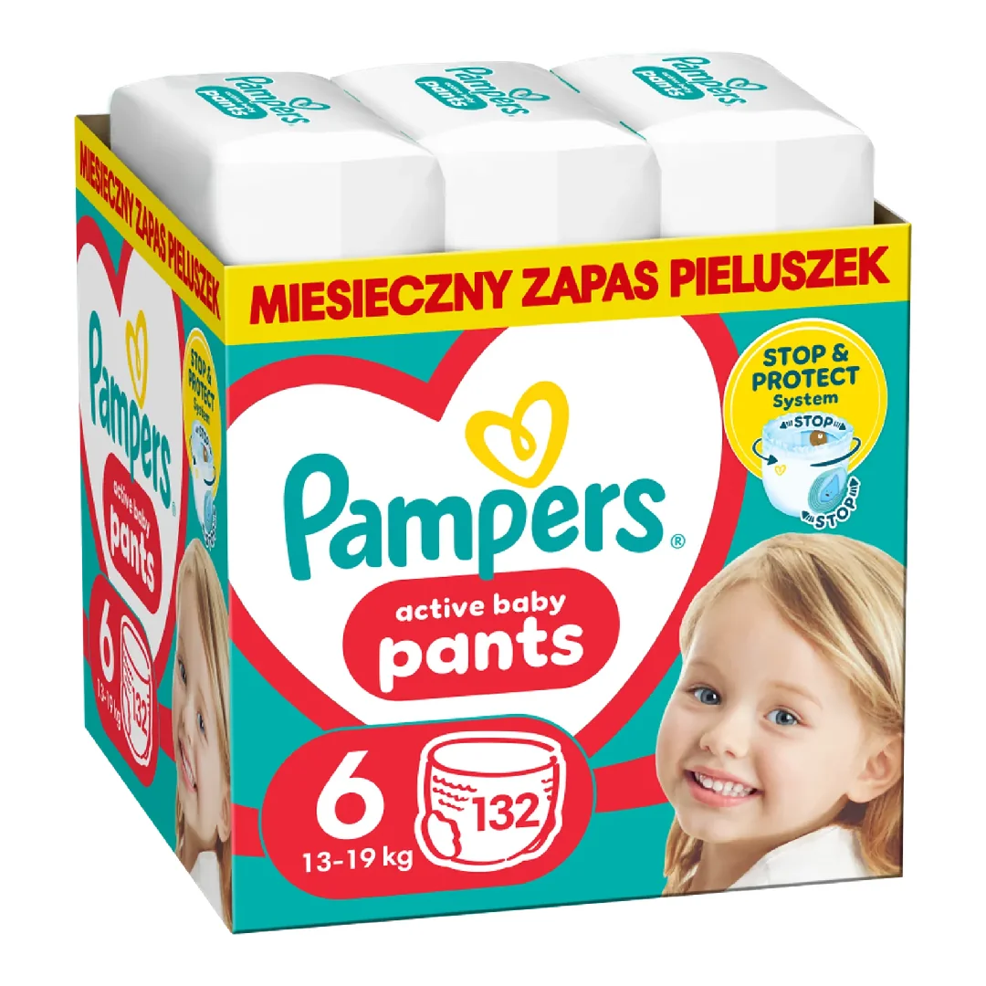 Scutece Chilotel Active Baby Pants Nr.6, 13-19 Kg, 132 Bucăți, Pampers