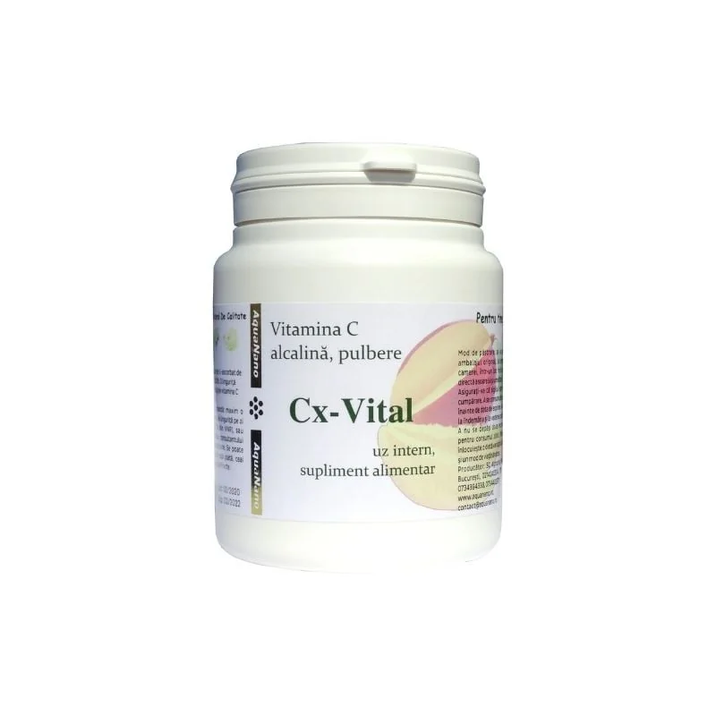 AGHORAS Cx-Vital, Vitamina C Alcalina Tamponata Pulbere, 100g