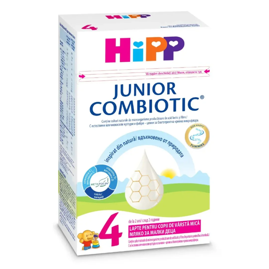 Formula De Lapte Praf De Creștere Junior Combiotic 4, +2 Ani, 500 G, Hipp