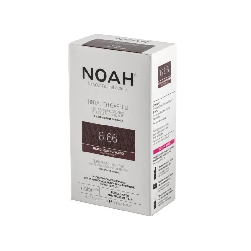 Noah Vopsea De Par Naturala Fara Amoniac, Blond Roscata Inchis (6.66), 140 Ml