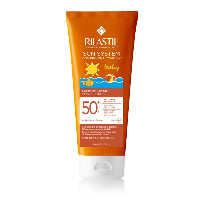 Lotiune Catifelata Pentru Copii SPF 50+ Sun System, 200 Ml, Rilastil