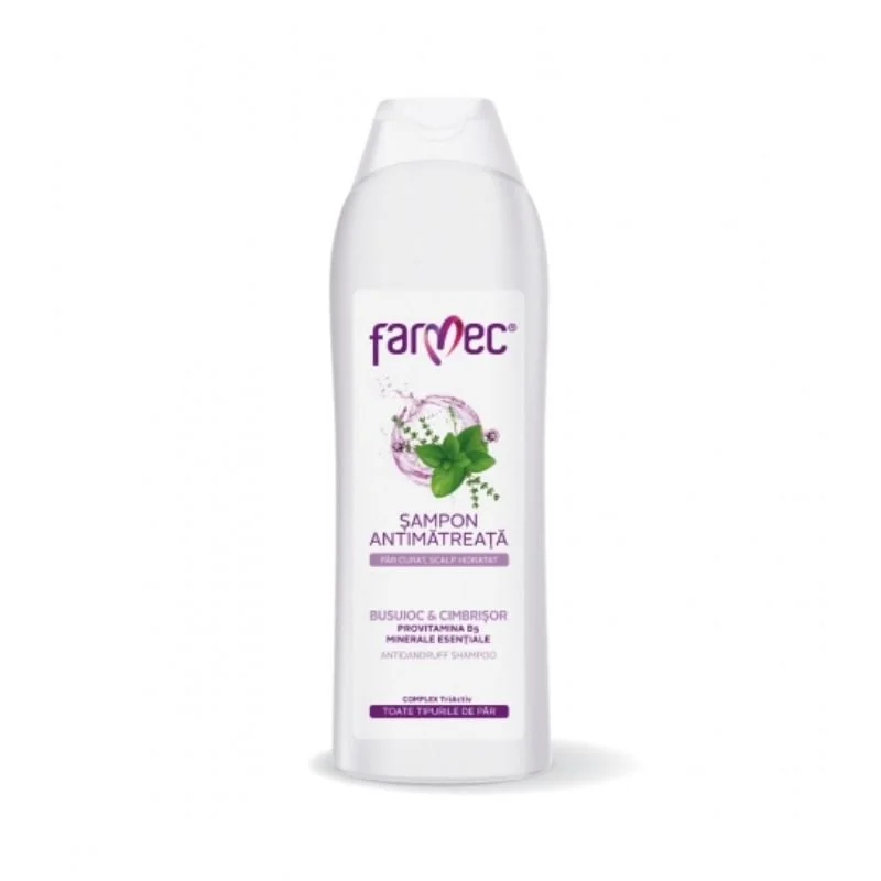 Farmec Sampon Antimatreata Cu Extract De Busuioc Si Cimbrisor, 400ml