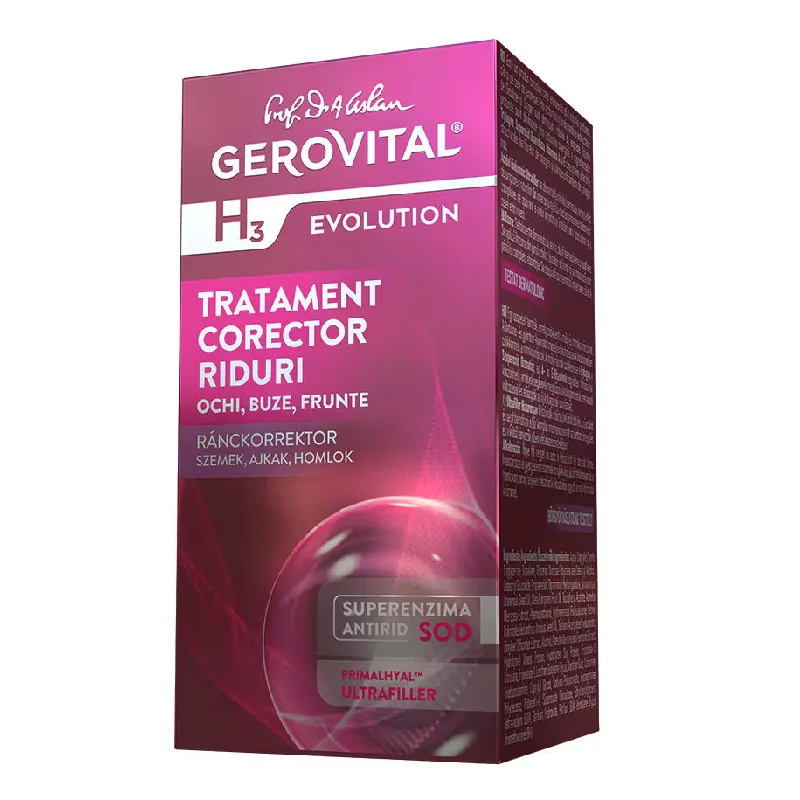 Tratament Corector Pentru Riduri H3 Evolution, 15 Ml, Gerovital