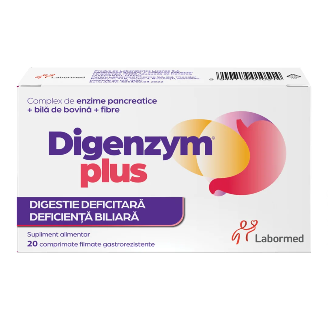 Digenzym Plus, 20 Comprimate Filmate, Labormed