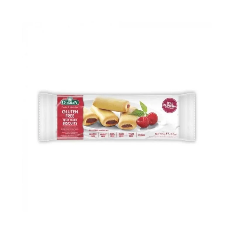 Orgran Biscuiți Umpluți Cu Zmeură, 175G