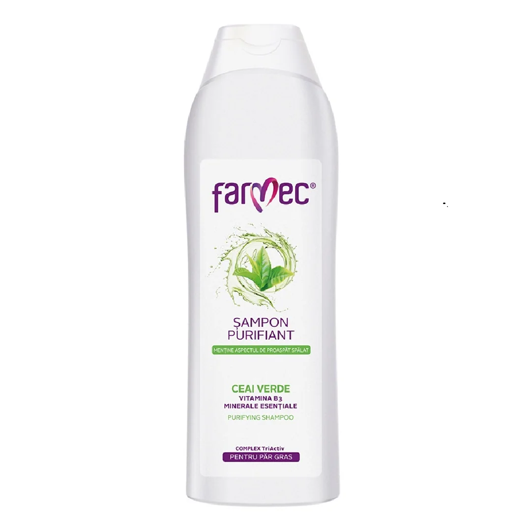 Sampon Purifiant Ceai Verde, 400 Ml, Farmec