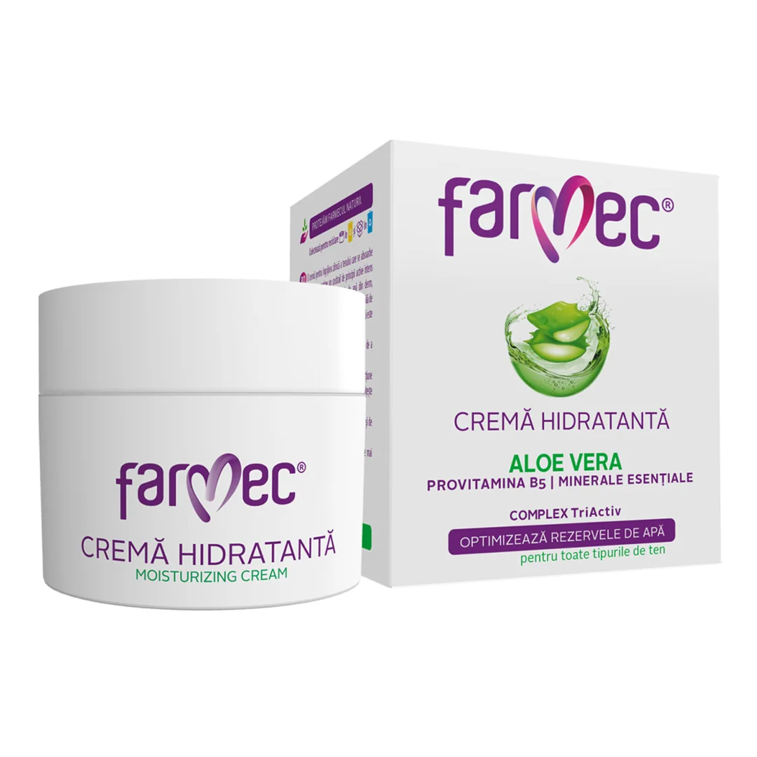 Crema Hidratanta Cu Aloe Vera, 50 Ml, Farmec