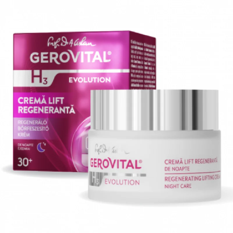 Crema Lift Regenerantă De Noapte 30+ H3 Evolution, 50 Ml, Gerovital