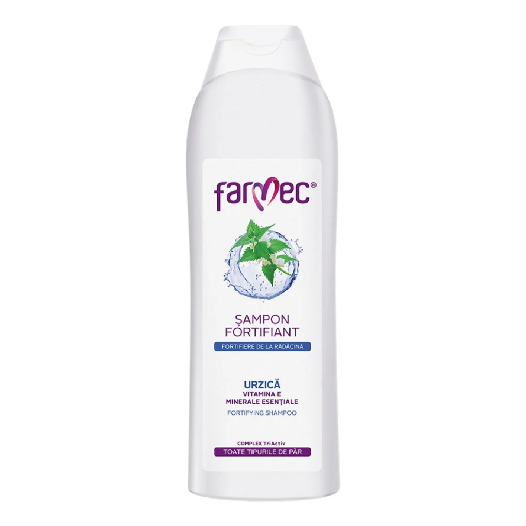 Sampon Fortifiant Cu Urzică Și Vitamina E, 400 Ml, Farmec