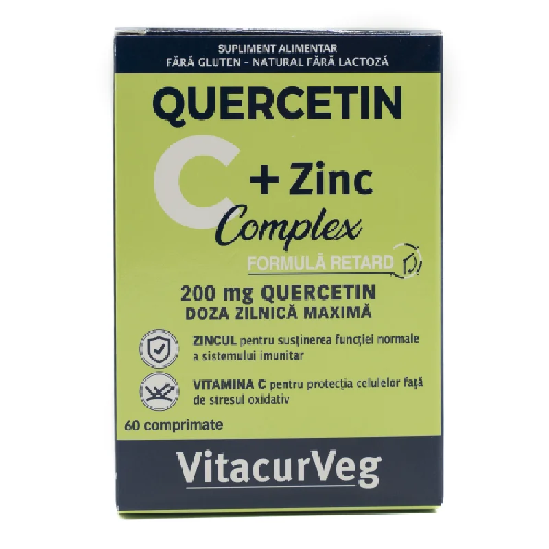 Quercetin C+Zn Complex, 60 Comprimate, Pharmalife