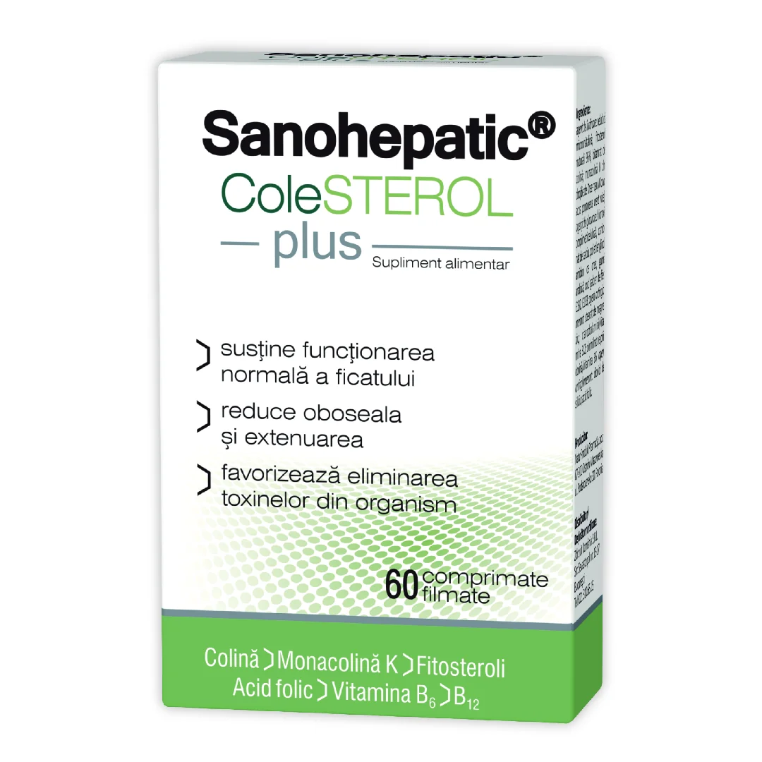 Sanohepatic Colesterol Plus, 60 Comprimațe, Zdrovit