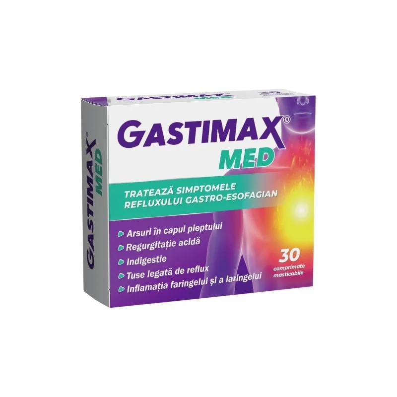 Gastimax Med, 30 Comprimte Masticabile, Fiterman Pharma