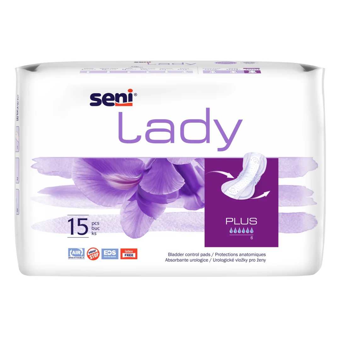 Absorbante Urologice Pentru Incontinenta Lady Plus, 15 Bucati, Seni