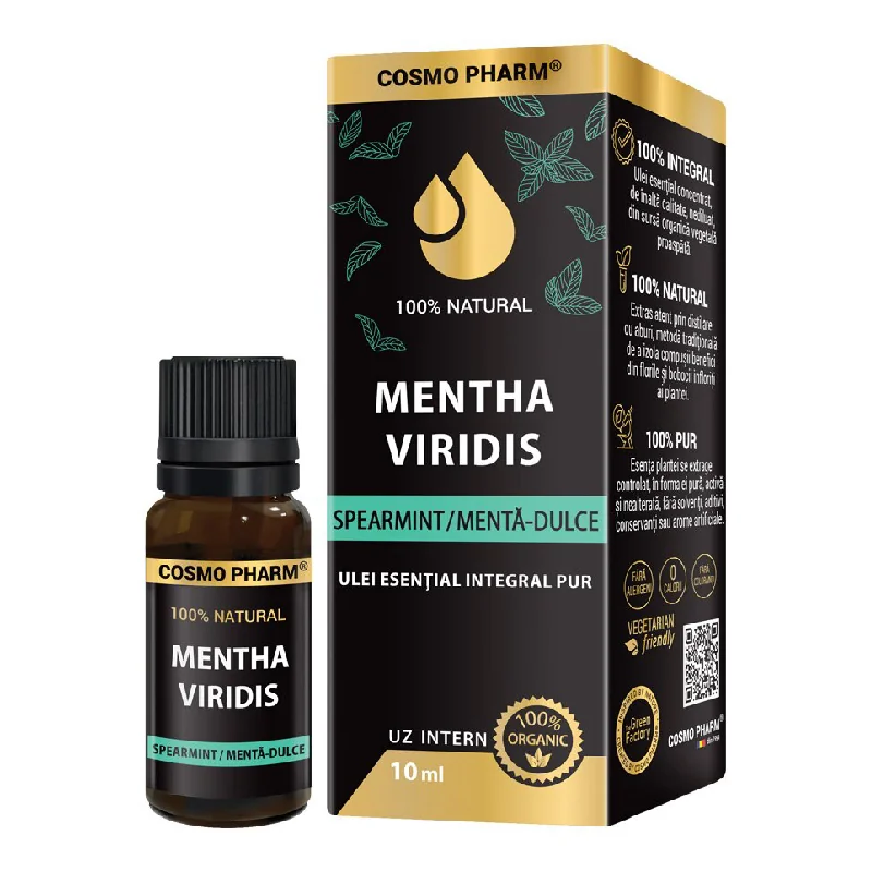 Ulei Esențial Integral Pur De Menta Dulce, 10 Ml, Cosmopharm