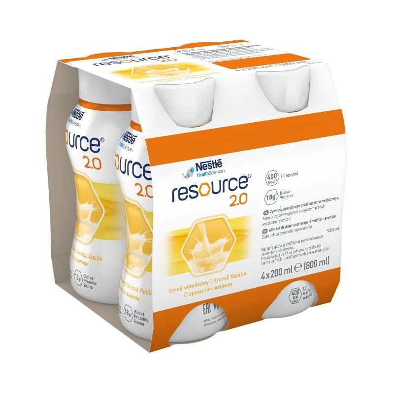 Nestle Resource Protein Vanilla, 4 Flacoane Easybottle, 200 Ml
