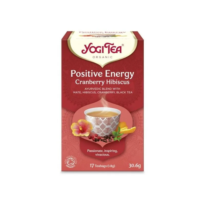 Yogi Tea Ceai Energie Pozitiva Cu Merisor Si Hibiscus, 17 Plicuri