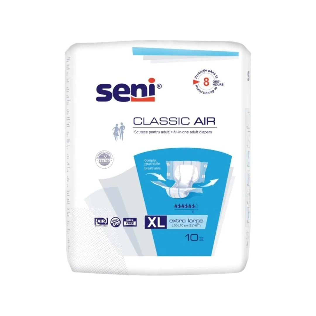 Scutece Cu Sistem Închis, Seni Classic Air X10 Buc, XL