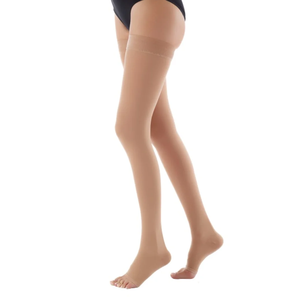 Ciorapi Compresivi Clasa I Rayat AG Bej, Pana La Coapsa, Fara Varf - 5