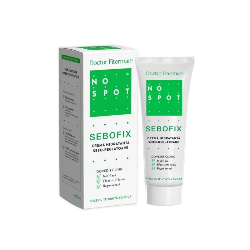 Dr. Fiterman No Spot Sebofix Crema Hidratanta Sebo-Reglatoare, 50 Ml