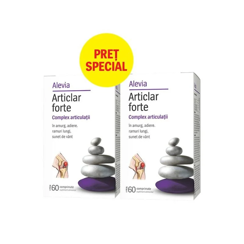 Alevia Articlar Forte Complex Articulații, (1+1 Preț Special), 60 Comprimate