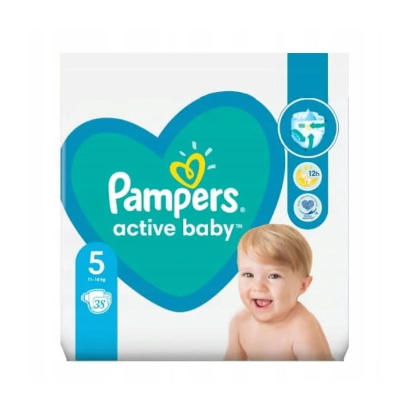 Pampers Scutece Active Baby Marimea 5, 11-16Kg, 38 Bucati