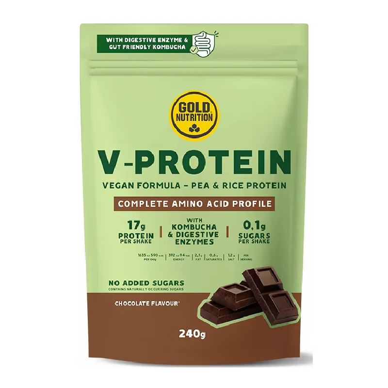 Gold Nutrition Pudra Proteica Vegetala V-Protein Ciocolata, 240 G