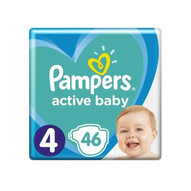 Pampers Scutece Active Baby Marimea 4, 9-14 Kg, 46 Bucati
