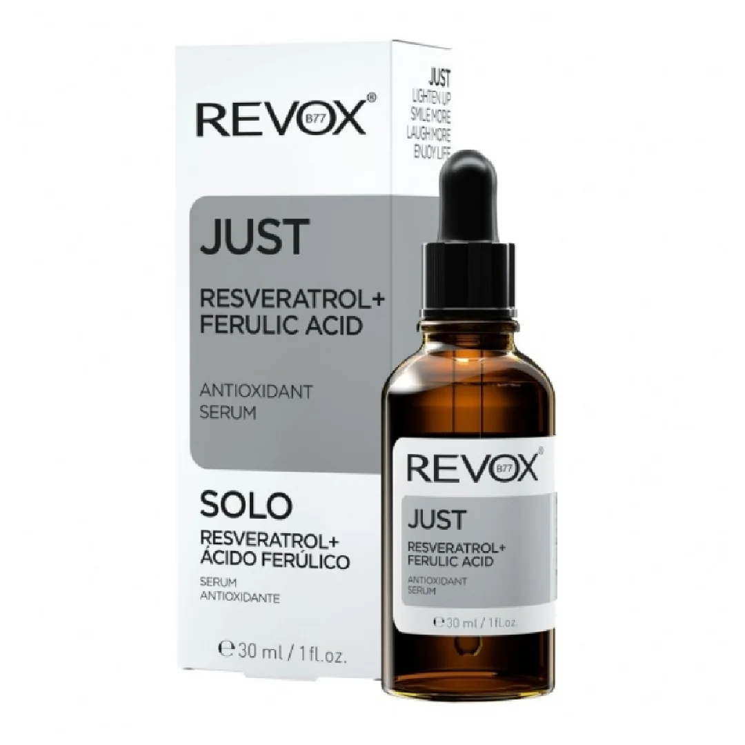 Revox Just Ser Antioxidant Cu Resveratrol Si Acid Ferulic Pentru Fata Si Gat, 30 Ml