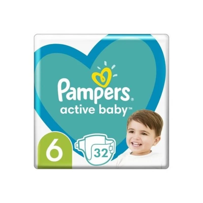 Pampers Scutece Active Baby Marimea 6, 13-18 Kg, 32 Bucati