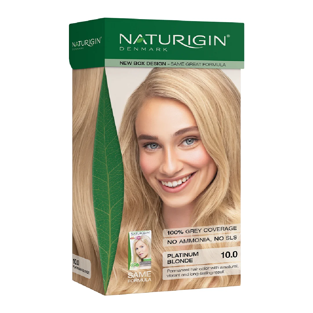 Vopsea Pentru Par Nuanta 10.0 Blond Platinat, 115ml, Naturigin