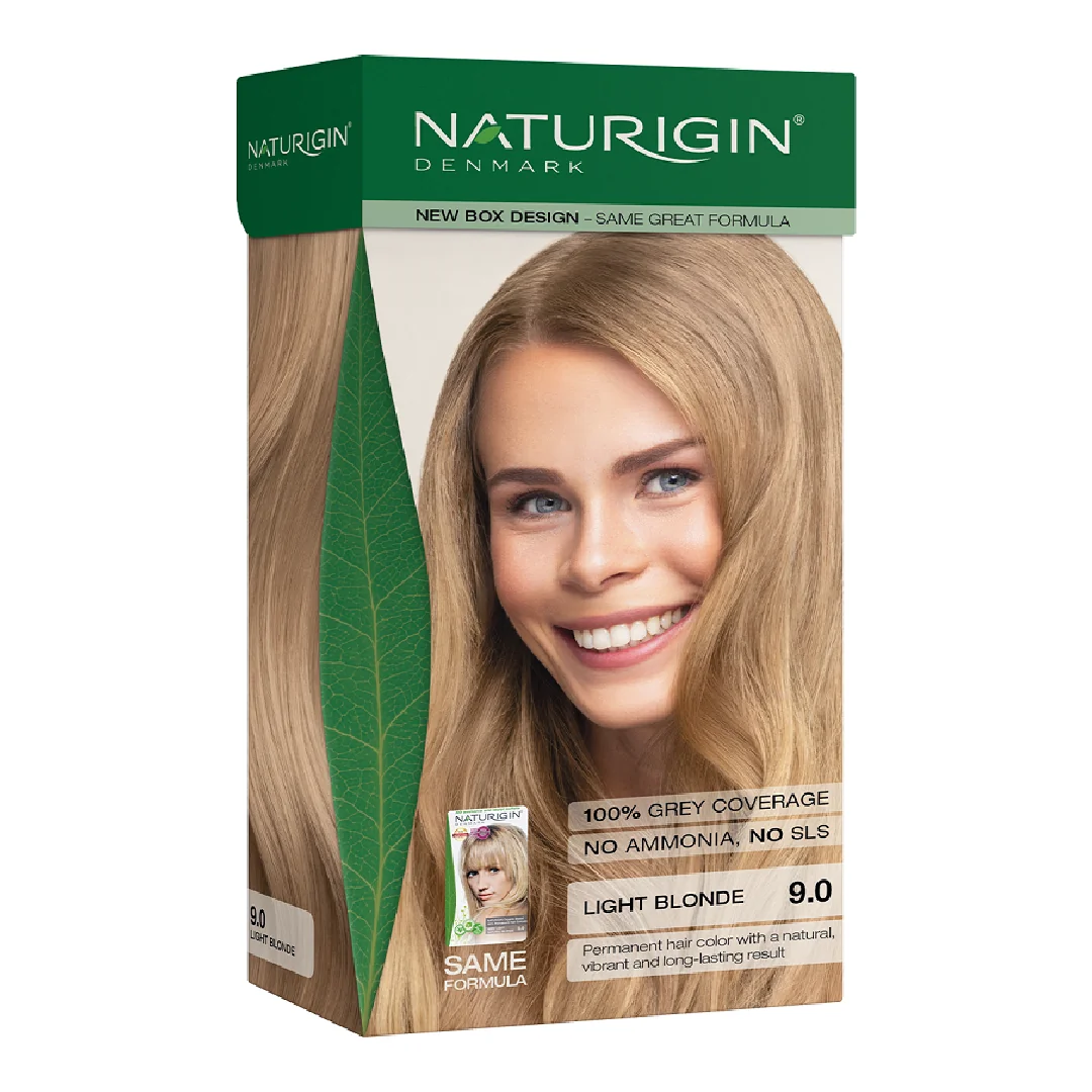 Vopsea Pentru Par Nuanta 9.0 Light Blonde, 115 Ml, Naturigin