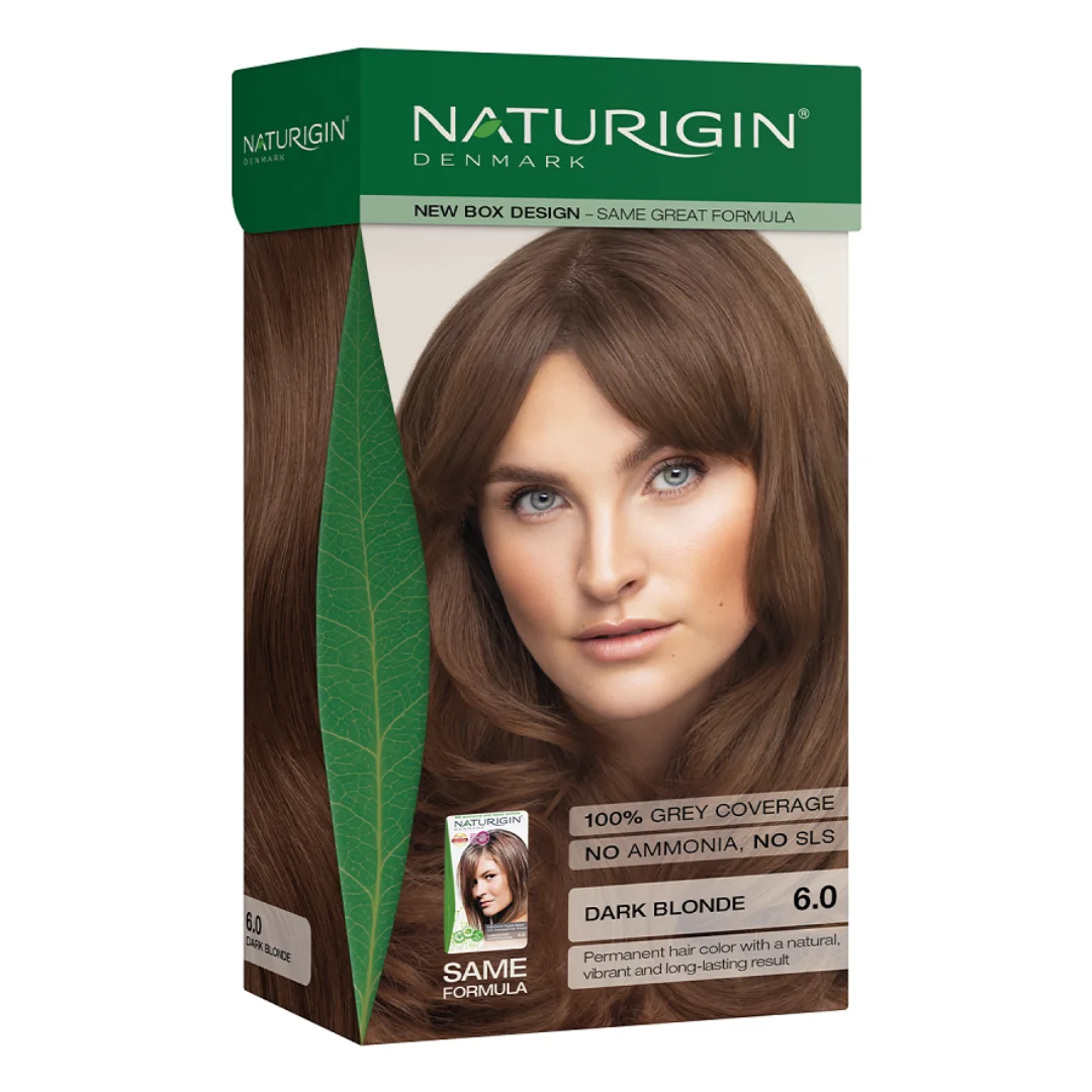 Vopsea Pentru Par Nuanta 6.0 Dark Blonde, 115 Ml, Naturigin