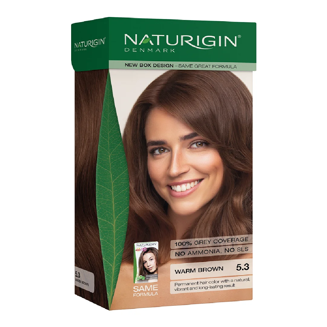Vopsea Pentru Par Nuanta 5.3 Warm Brown, 115 Ml, Naturigin