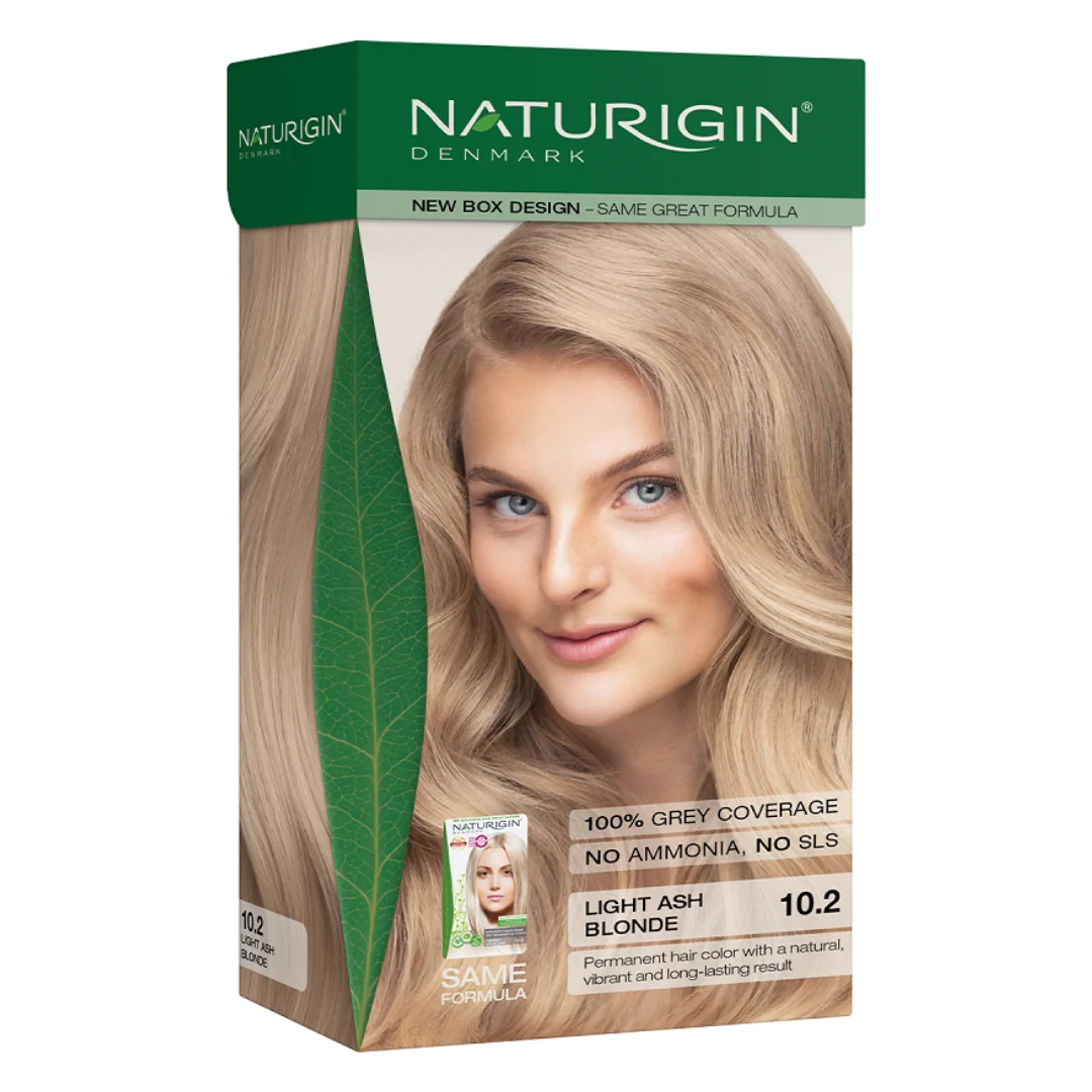 Vopsea Pentru Par Nuanta 10.2 Light Ash Blonde, 115 Ml, Naturigin