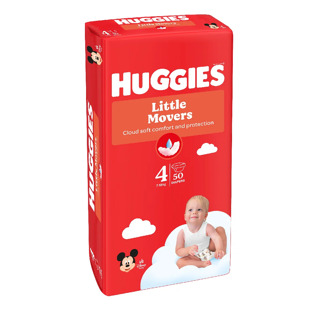 Scutece Ultra Comfort, Nr. 4, 7-18 Kg, 50 Bucăți, Huggies