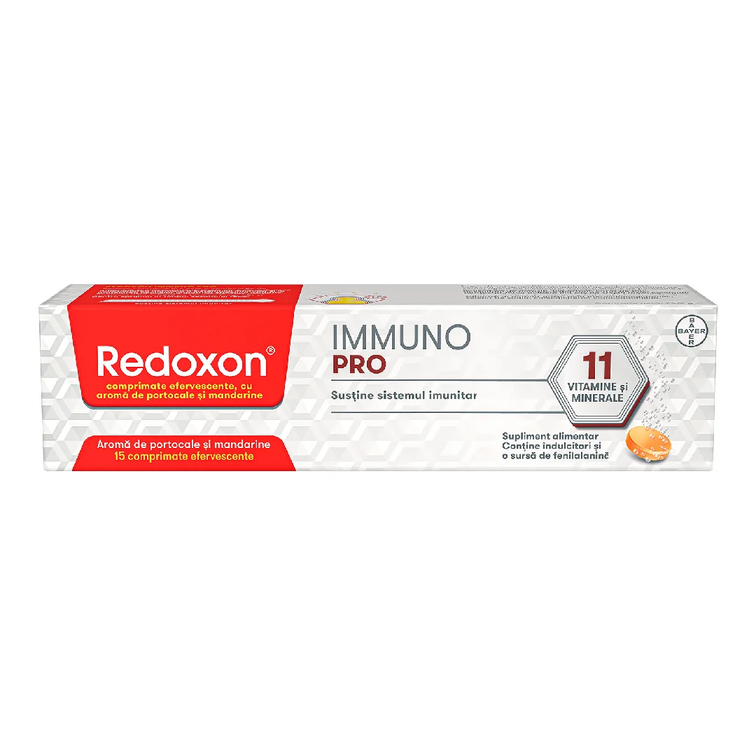 Redoxon Immuno Pro 1000 Mg 15 Comprimate Efervescente Bayer
