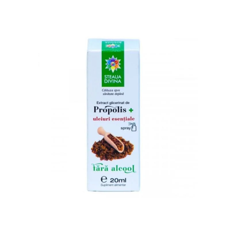 Extract Glicerinat De Propolis Cu Uleiuri Esențiale, 20 Ml, Steaua Divina