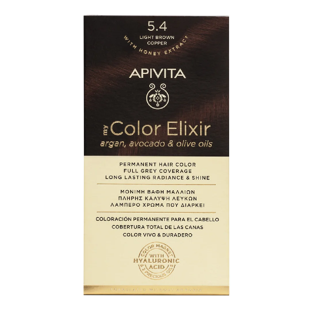 Vopsea De Par My Color Elixir, Light Brown Copper N5.4, 155 Ml, Apivita