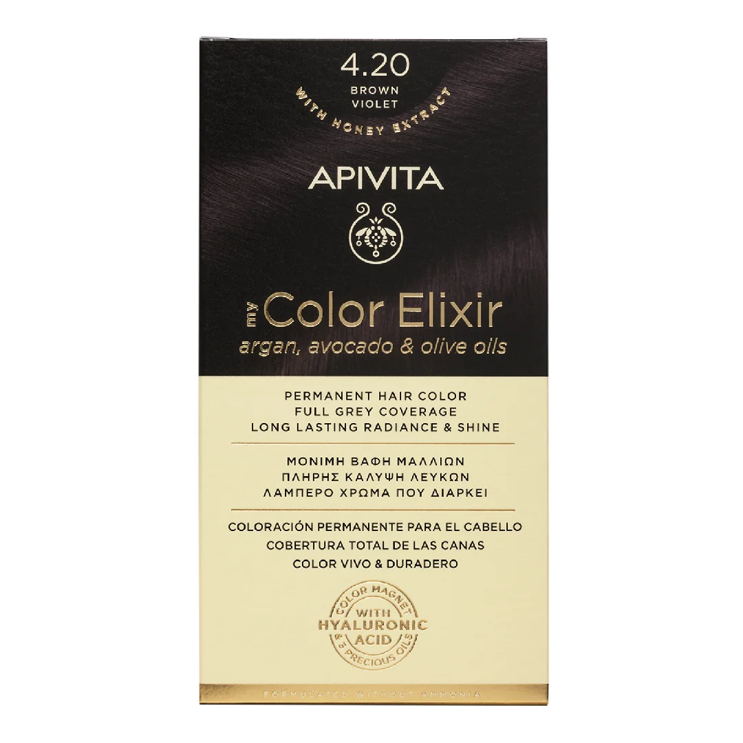 Vopsea De Par My Color Elixir, Brown Violet N4.2, 155 Ml, Apivita