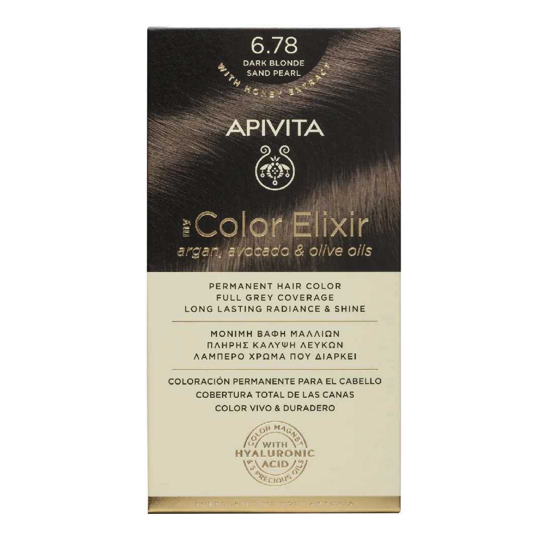 Vopsea De Par My Color Elixir Dark Blonde Sand Pearl 6.78, 155 Ml, Apivita