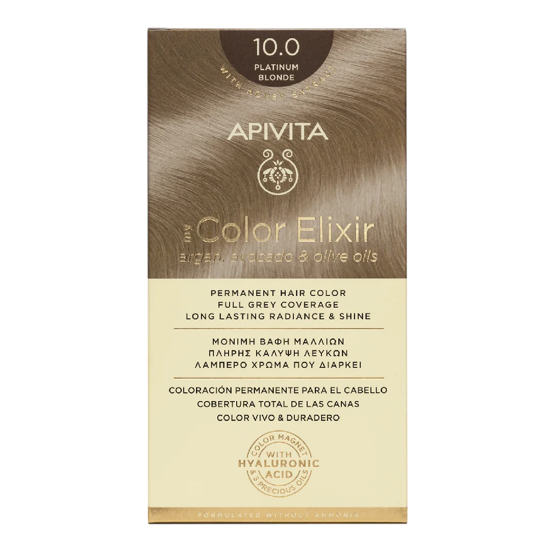 Vopsea De Par My Color Elixir, Platinum Blonde N10.0, 155 Ml, Apivita