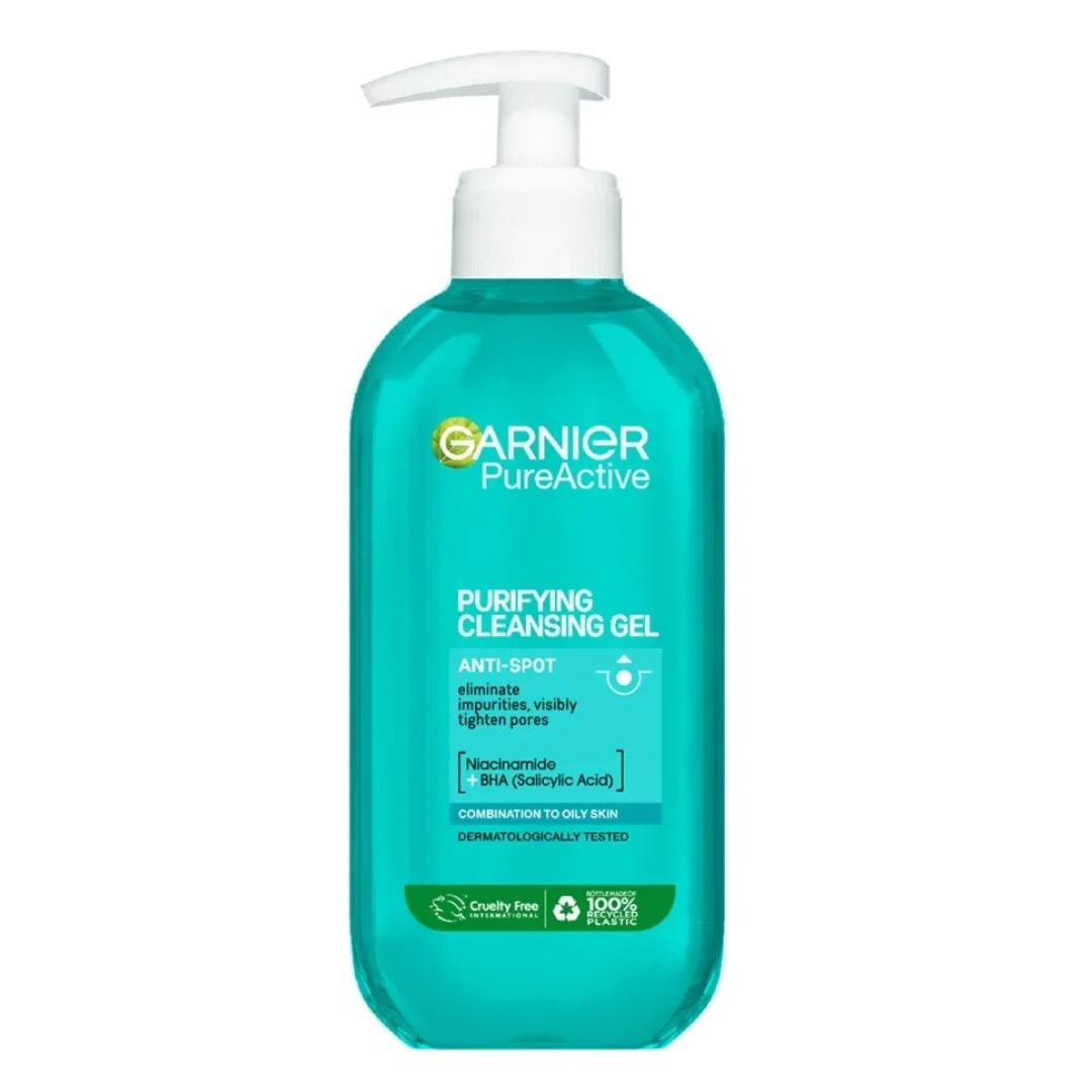 Gel De Curatare Pentru Ten Gras Pure Active Skin Naturals, 200 Ml, Garnier