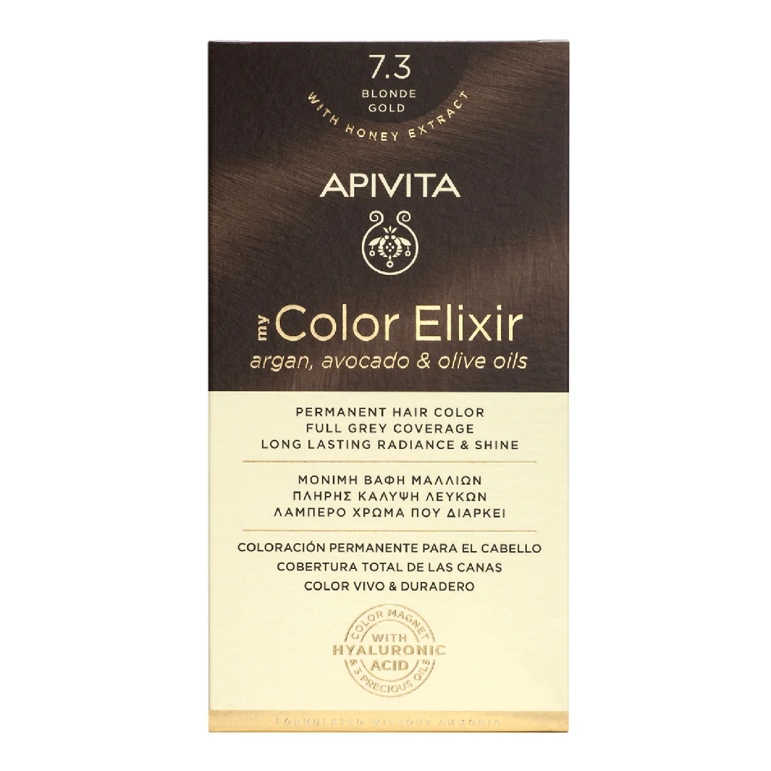 Vopsea De Par My Color Elixir, Blonde Gold N7.3, 155 Ml, Apivita