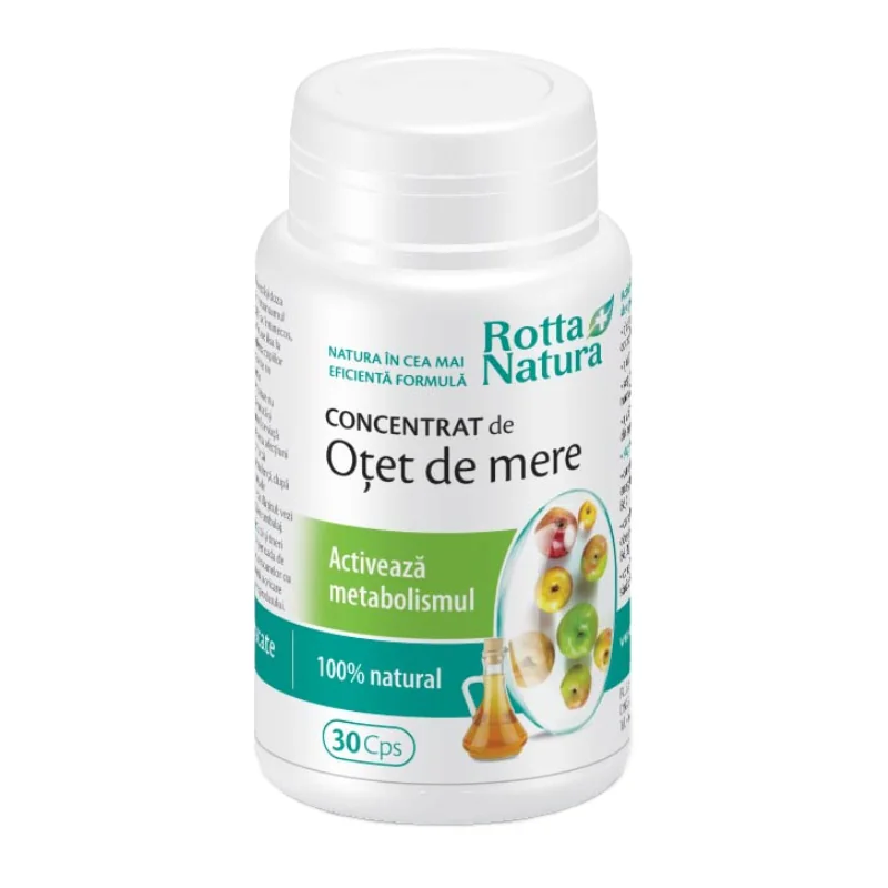 Concentrat De Oțet De Mere, 30 Capsule, Rotta Natura