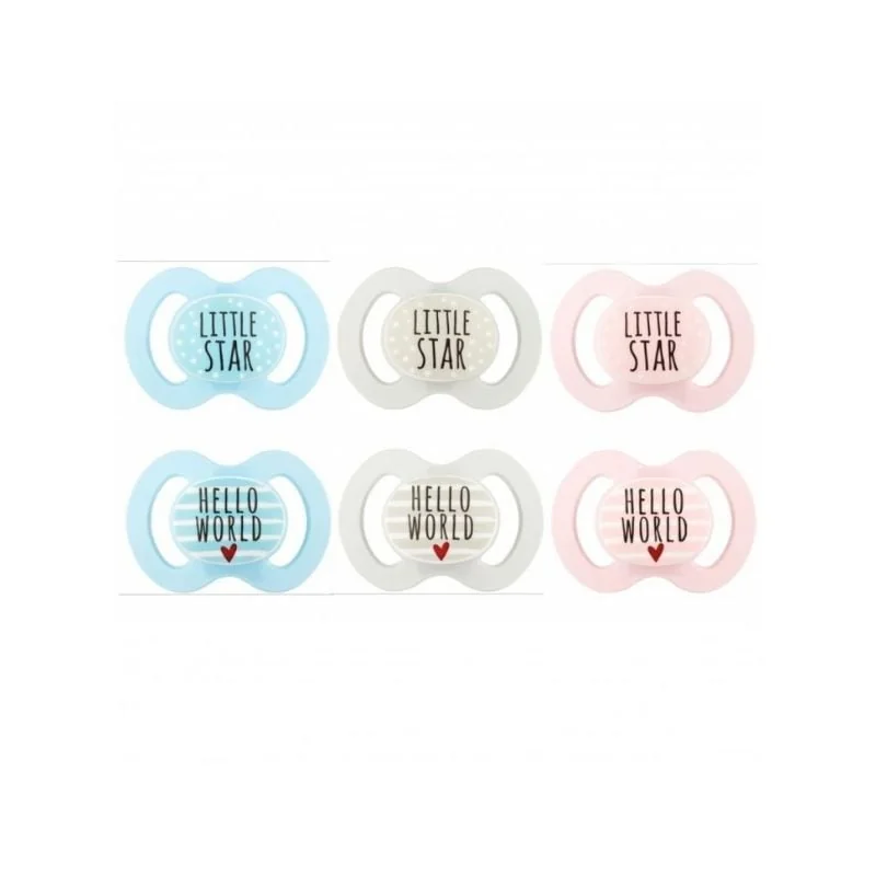 Suzete Simetrice Decorate Fără Inel, 0-6 Luni, 2 Bucăți, Diverse Modele, Baby Nova